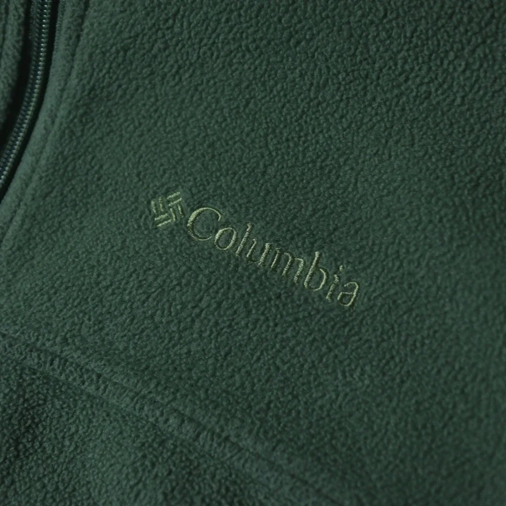 Columbia Full Zip Fleece Jacket Green Medium
